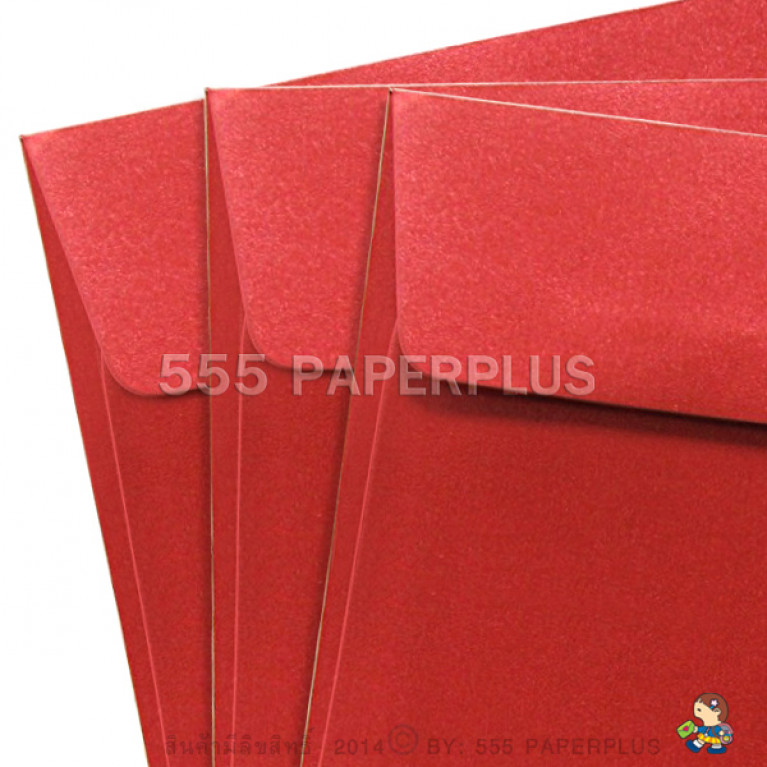 ซองใส่การ์ด No.5 1/2x8-เมทัลลิค สีแดง (50 ซอง) Code 40661