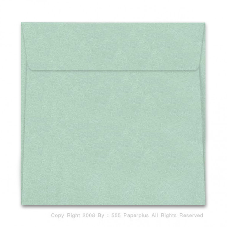 ซองใส่การ์ด No.6x6-เมทัลลิค สีฟ้าอมเขียว (50 ซอง) Code 91380