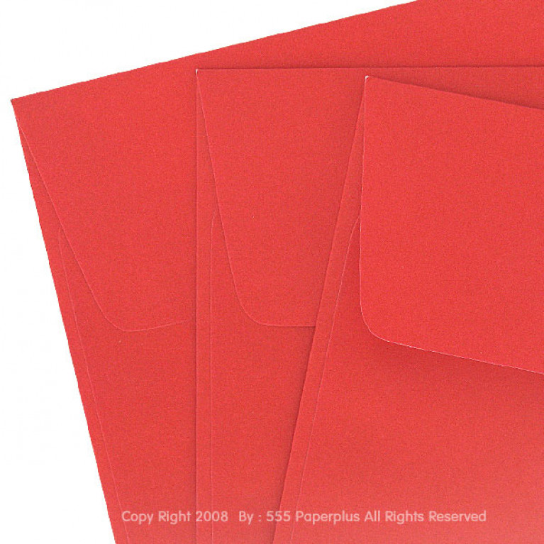 ซองใส่การ์ด No.8 1/2-พิมพ์พื้น สีแดง (50 ซอง) Code 32444