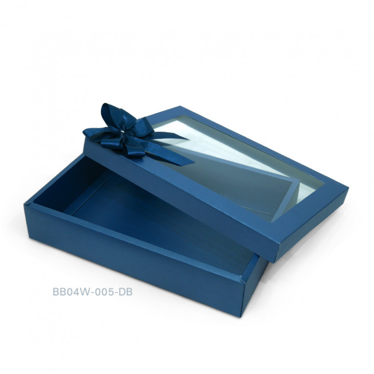 BB04W-005-DB กล่องของขวัญเมทัลลิค สีน้ำเงิน 17.8 x 25.5 x 5 cm. (1ใบ)