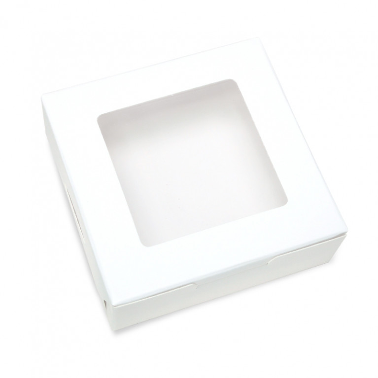 BK50W-WH1 กล่องบราวนี่ 8.2x8.2x2.8 ซม. (20กล่อง) กล่องใส่ขนม