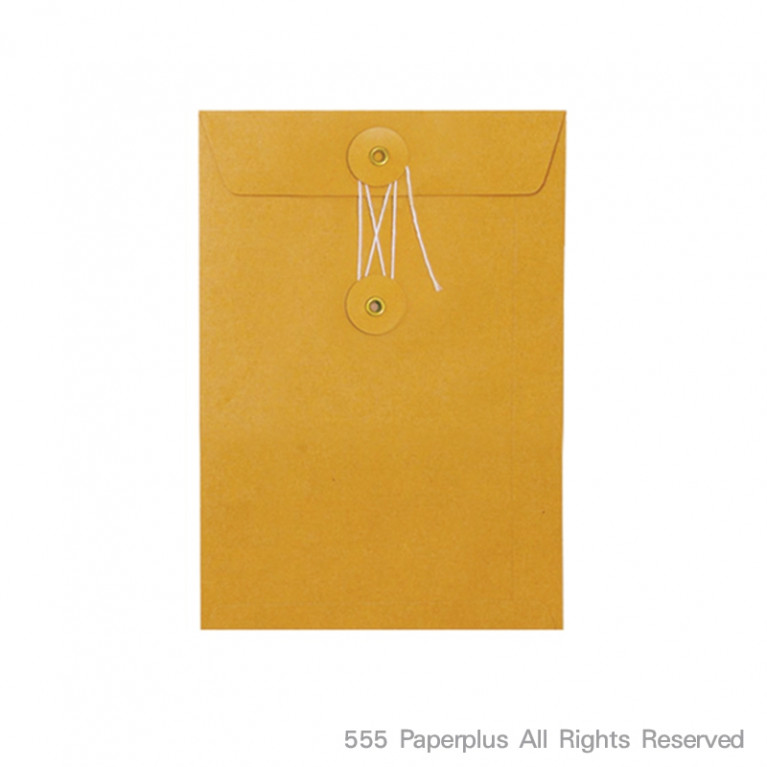 Eyelet & String Open End Envelope No.6 3/8 x 9 - KA - Brown Kraft (Bag) Code 00979