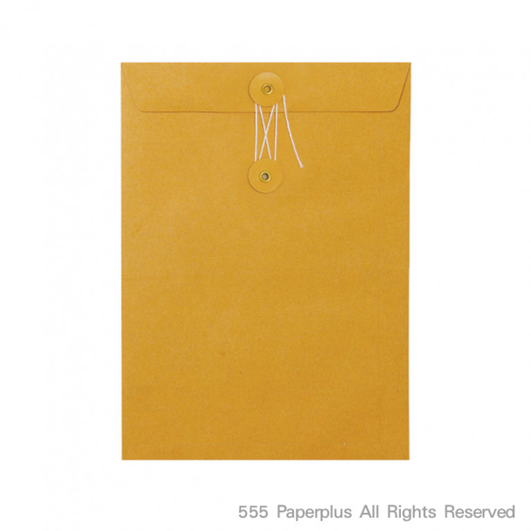 Eyelet & String Open End Envelope No.9 x 12 3/4 - KA - Brown Kraft (Bag) Code 01006