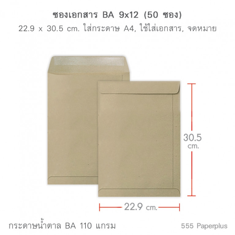Envelope No.9 x 12 - BA - Brown Kraft Code 50059