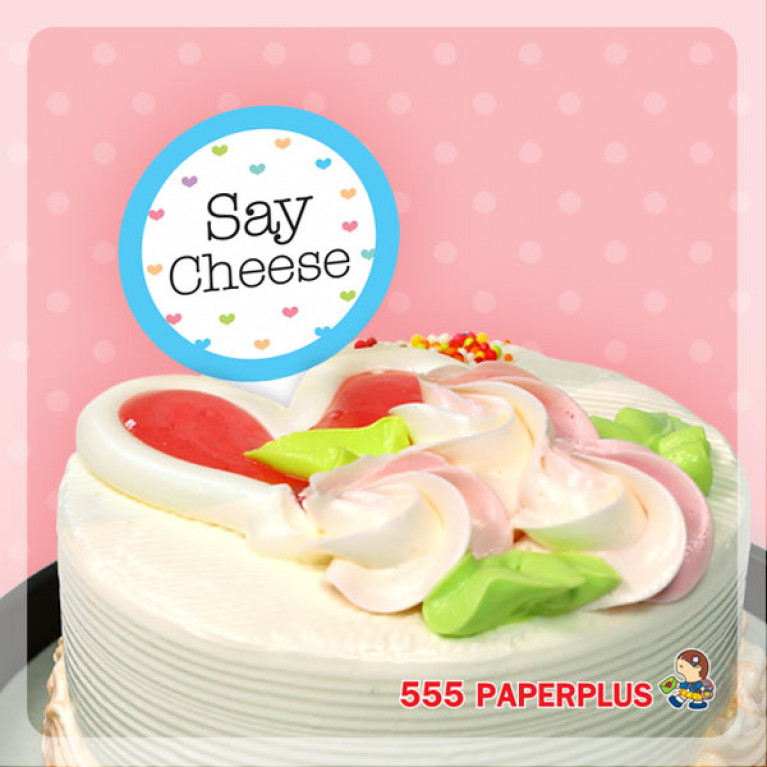 L-2675 ป้ายตกแต่งเค้ก ทรงกลม (50 ชิ้น)