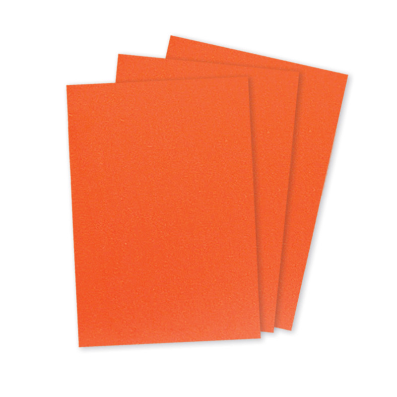 กระดาษปก A4 - สะท้อนแสง - สีส้ม - 180 แกรม Code 33410