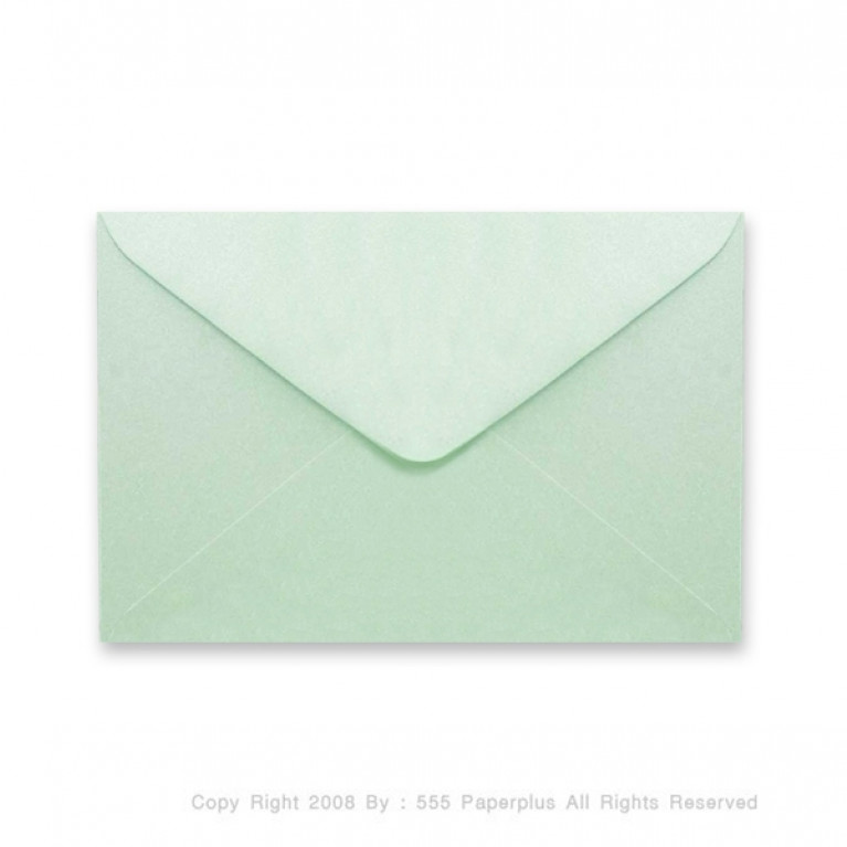 ซองใส่การ์ด No.3 1/2-เมทัลลิค สีฟ้าอมเขียว (50 ซอง) Code 92240