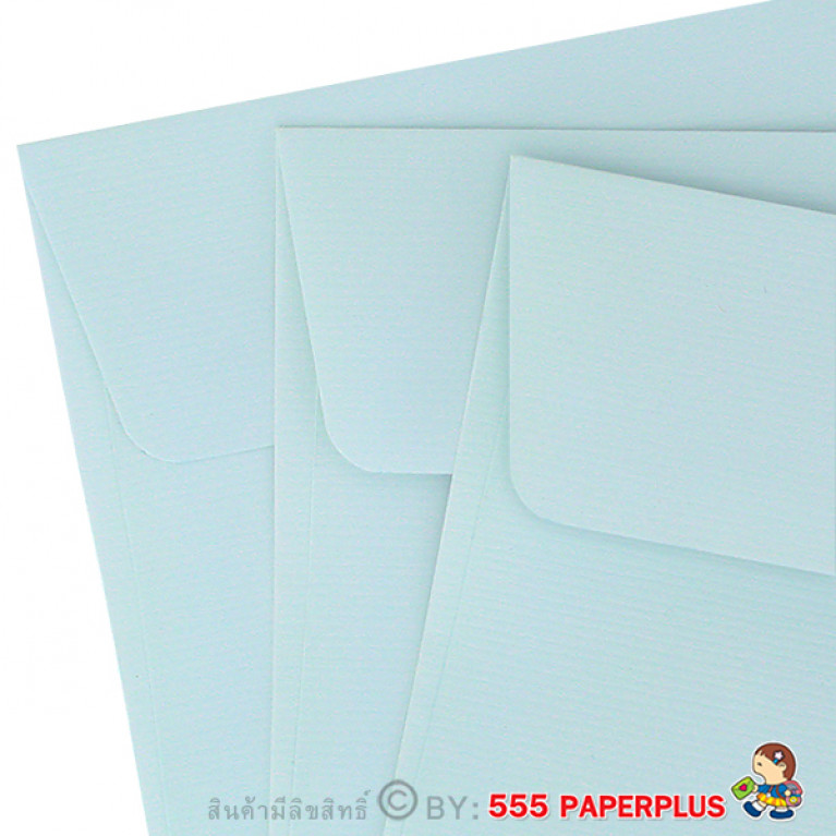 ซองใส่การ์ด No.4 1/2x7 3/4-แอลคิว สีฟ้า มีกลิ่นหอม (50 ซอง) Code 03116