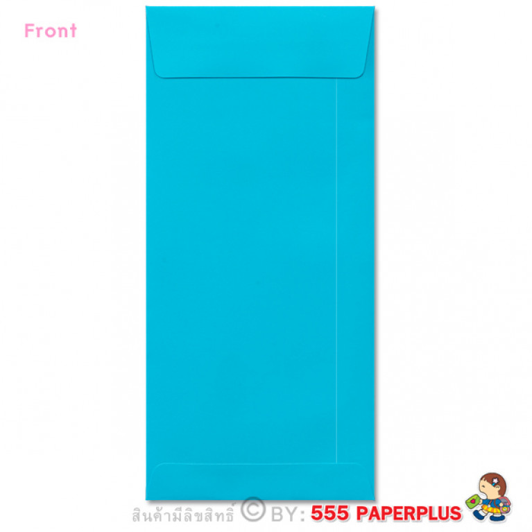 ซองใส่การ์ด No.4 1/4x9 1/4-พิมพ์พื้น สีฟ้า (50 ซอง) Code 77872