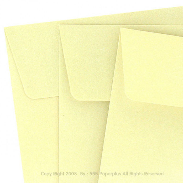 ซองใส่การ์ด No.4 1/4x9 1/4-เมทัลลิค สีขาวทอง (50 ซอง) Code 83545