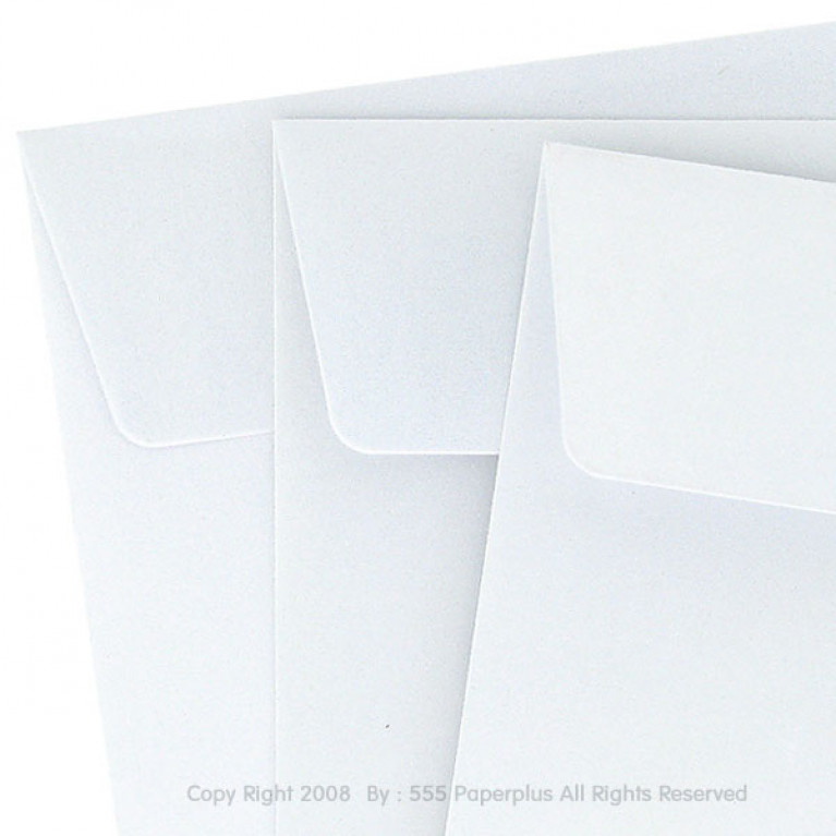 ซองใส่การ์ด No.4 1/4x9 1/4-เมทัลลิค สีขาว (50 ซอง) Code 83538