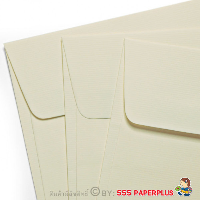 ซองใส่การ์ด No.5 1/2x8-SQ สีงาช้าง มีกลิ่นหอม (50 ซอง) Code 72662 