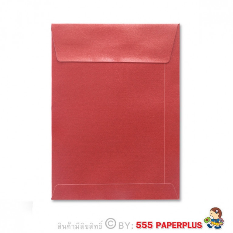 ซองใส่การ์ด No.5 1/4x7 1/4-เมทัลลิค สีแดง (50 ซอง) Code 47660