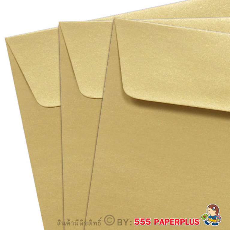 ซอง No.6 3/8x9-เมทัลลิค สีทอง (50 ซอง) Code 59021