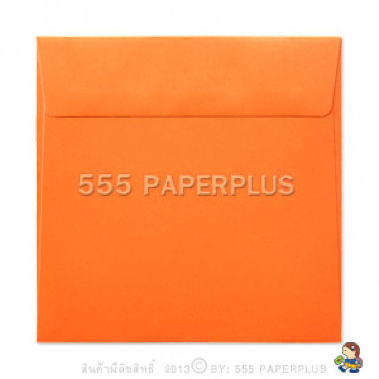 ซองใส่การ์ด No.6x6-พิมพ์พื้น สีส้ม (50 ซอง) Code 17977