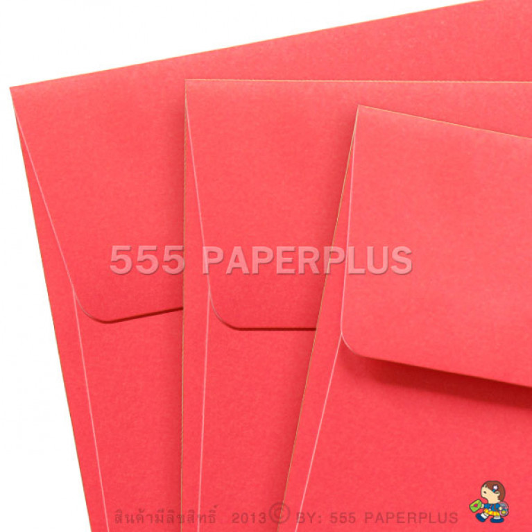 ซองใส่การ์ด No.6x6-พิมพ์พื้น สีแดง (50 ซอง) Code 15485