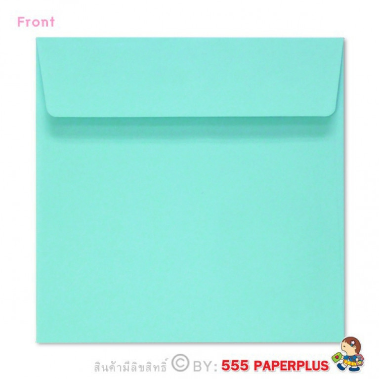 ซองใส่การ์ด No.6x6-พิมพ์พื้น สีฟ้าอ่อน (50 ซอง) Code 15539