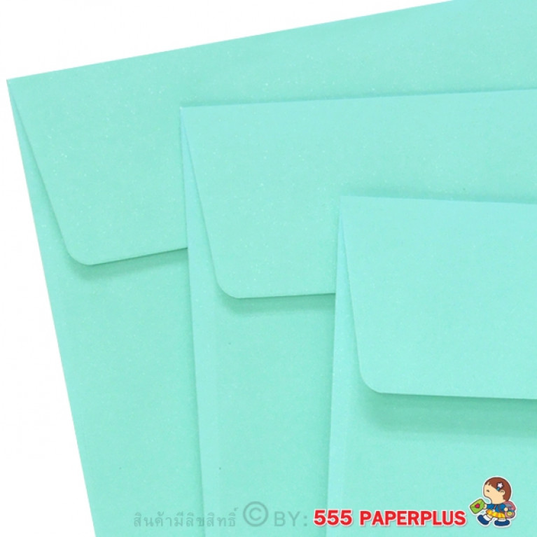 ซองใส่การ์ด No.6x6-พิมพ์พื้น สีฟ้าอ่อน (50 ซอง) Code 15539