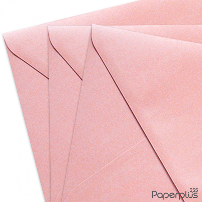 ซองใส่การ์ด No.8 1/2-เมทัลลิค2หน้า ฝายุโรป ชมพู หนา120g. (50 ซอง) Code 33767