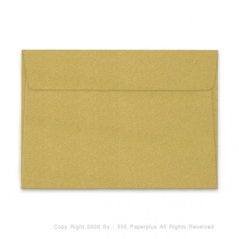 ซองใส่การ์ด No.8 1/2-เมทัลลิค ฝาขนาน สีทอง (50 ซอง) Code 74086