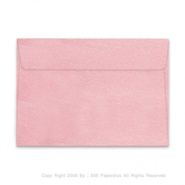 ซองใส่การ์ด No.8 1/2-เมทัลลิค ฝาขนาน สีชมพู (50 ซอง) Code 91410