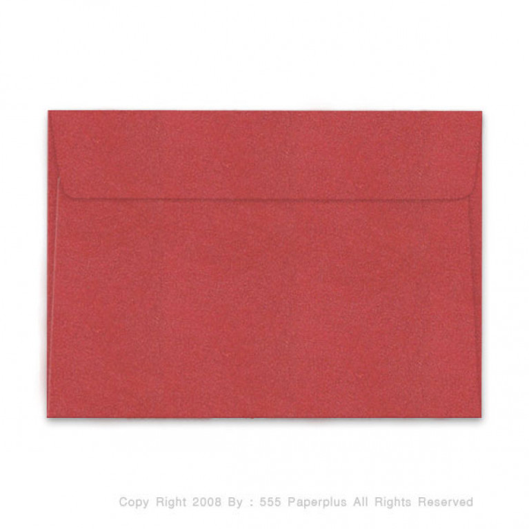 ซองใส่การ์ด No.8 1/2-เมทัลลิค ฝาขนาน สีแดง (50 ซอง) Code 74109
