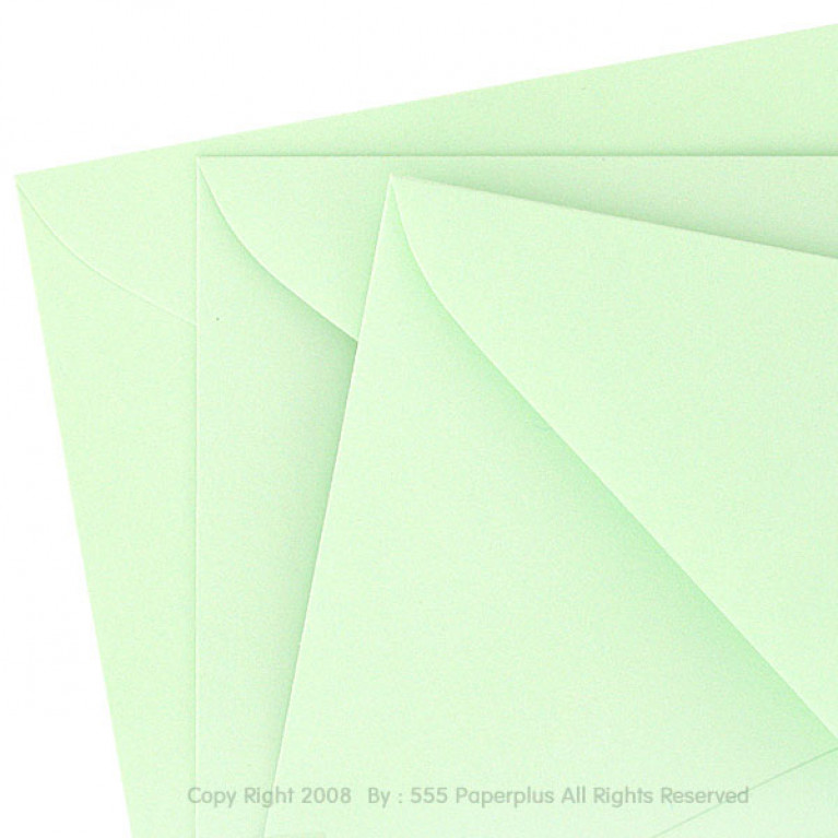 ซองใส่การ์ด No.8 1/2-ปอนด์ ฝาสามเหลี่ยม สีเขียว (50 ซอง) Code 00344