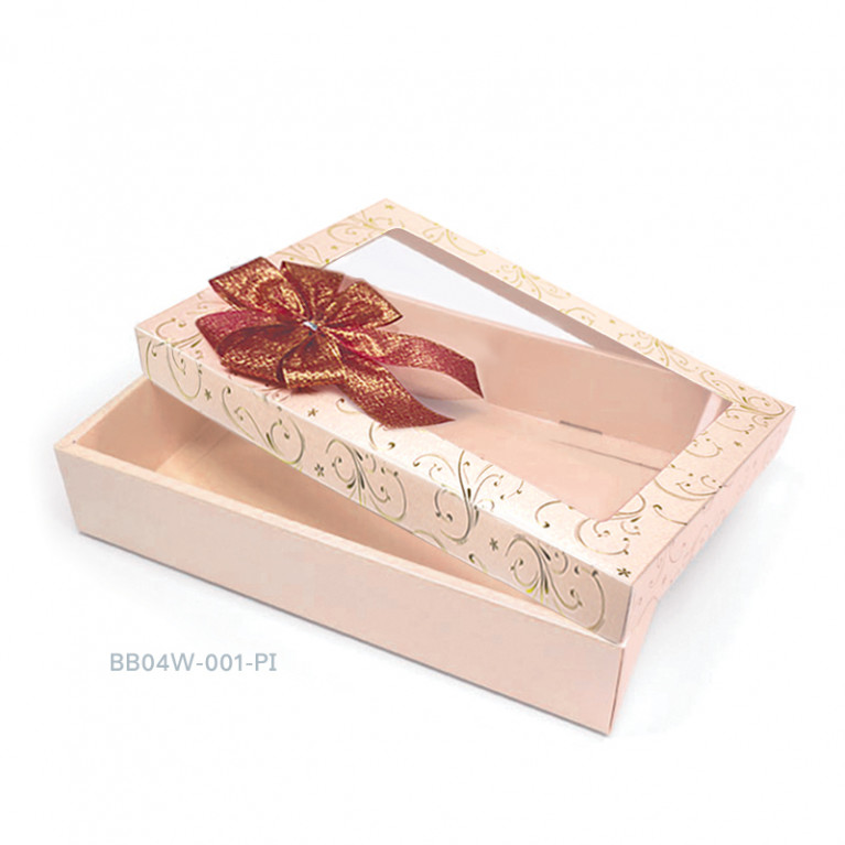 BB04W-001-PI กล่องของขวัญ 17.8 x 25.5 x 5 cm. (1ใบ)