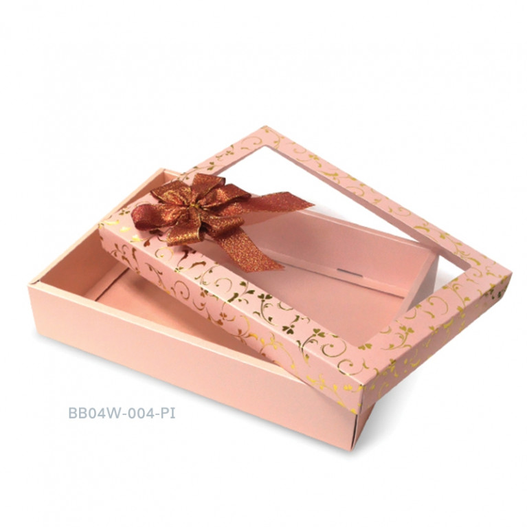 BB04W-004-PI กล่องของขวัญ 17.8 x 25.5 x 5 cm. (1ใบ)