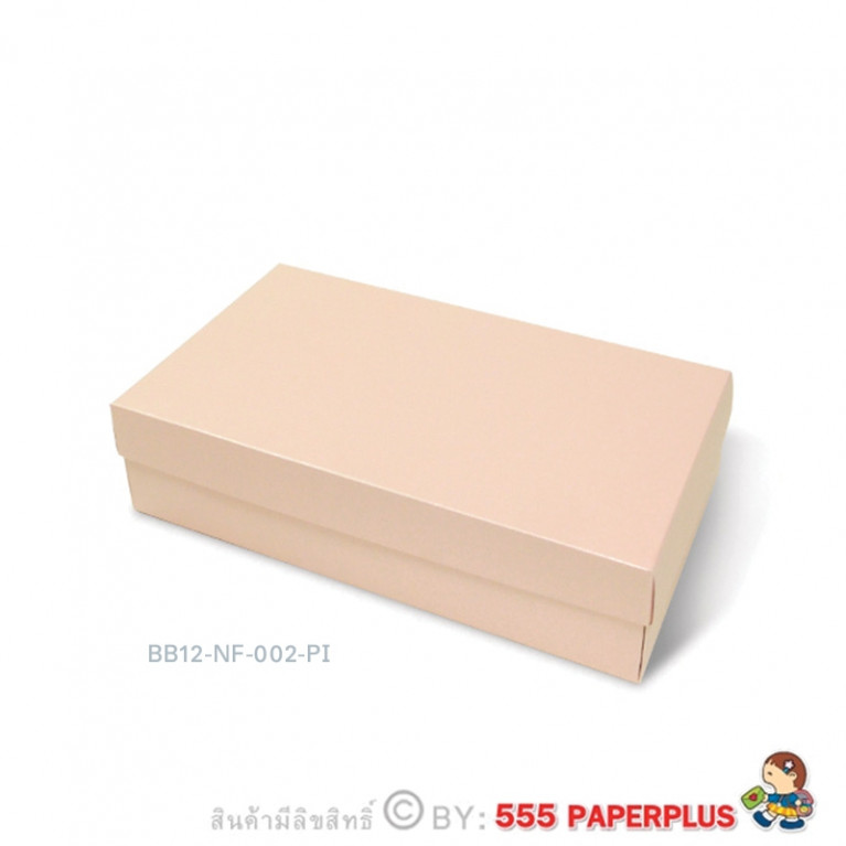 BB12-NF-002-PI กล่องของขวัญเมทัลลิค สีชมพู ก.11.7x ย.20.7 x ส.5.2 cm. (10กล่องไม่พับขึ้นรูป) 