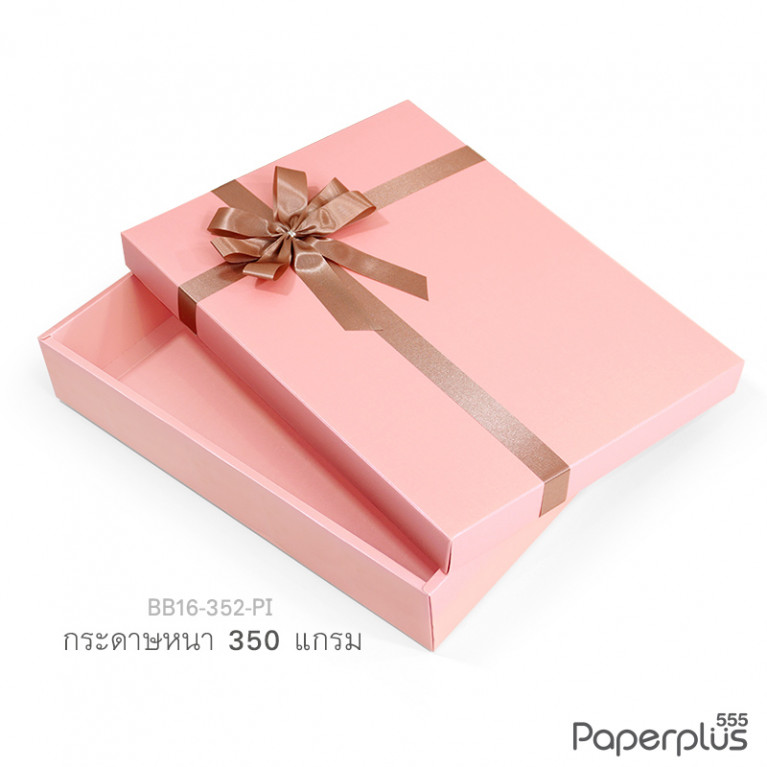 BB16-352-PI กล่องของขวัญ สีชมพู ก.24.3 x ย.33.5 x ส.6 ซม. (1ใบ)