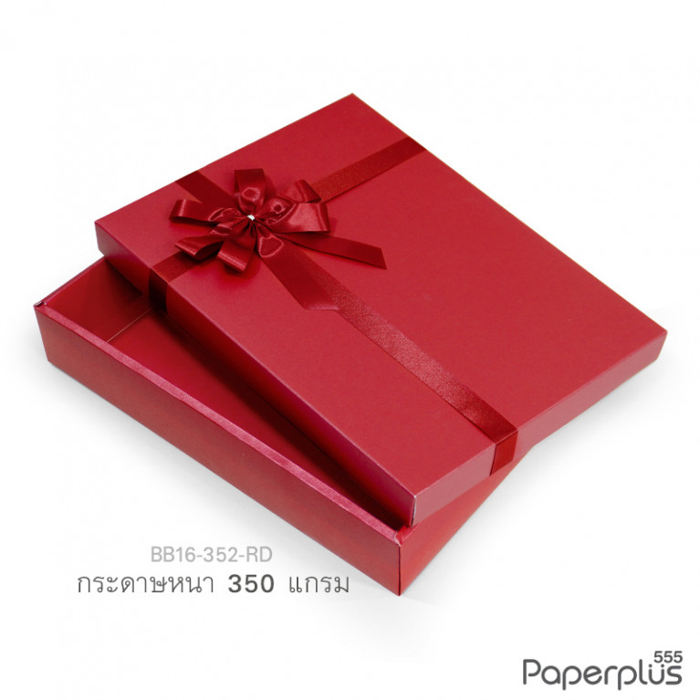BB16-352-RD กล่องของขวัญ สีแดง ก.24.3 x ย.33.5 x ส.6 ซม. (1ใบ)