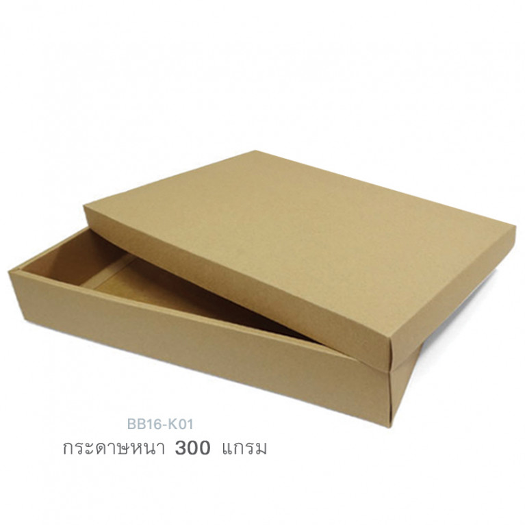 BB16-K01 กล่องฝาครอบ กล่องกระดาษคราฟท์ 26.1 x 35.4 x 6.2 ซม. (1ใบ)