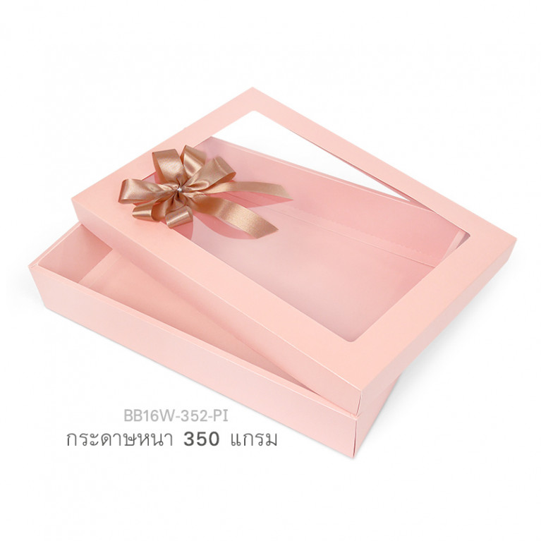 BB16W-352-PI กล่องของขวัญ สีชมพู ก.24.3 x ย.33.5 x ส.6 ซม. (1ใบ)