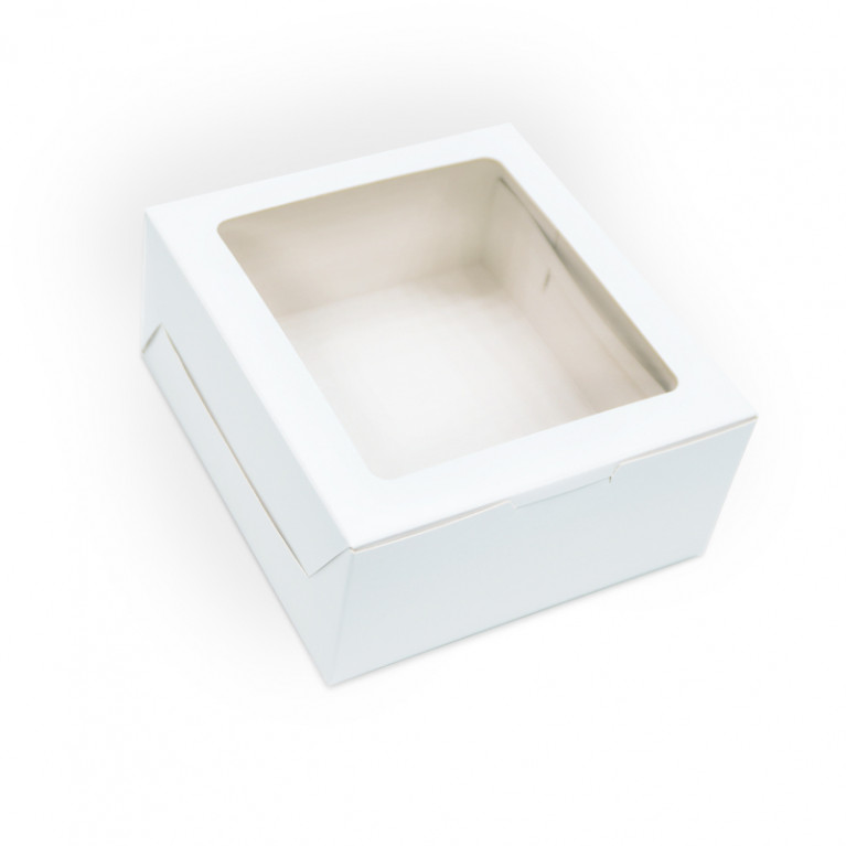 BK18W-WH1 กล่อง Snack  มีหน้าต่าง  12.7x14x6.3 ซม. ขาว (20กล่อง)