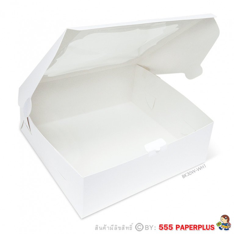BK30W-WH1 กล่องเค้ก 3 ปอนด์ 28x26x10 ซม. (10กล่อง)