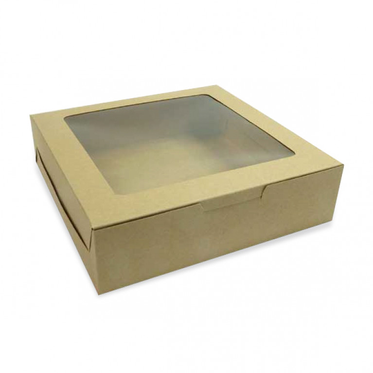 BK60W-K01 กล่องเค้ก1ปอนด์เตี้ย (20กล่อง) 20.5x20.5x5.5 ซม.
