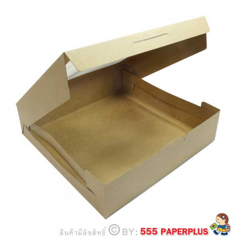BK60W-K01 กล่องเค้ก1ปอนด์เตี้ย (20กล่อง) 20.5x20.5x5.5 ซม.