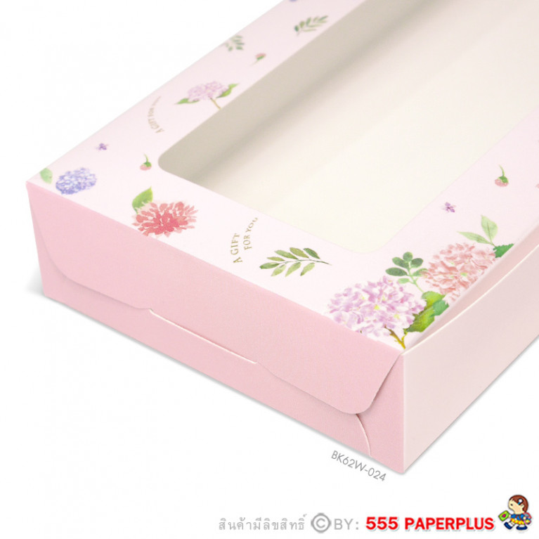 BK62W-024 กล่องบราวนี่ 6 ชิ้น 11 x 24 x 3.5 ซม. (20กล่อง)