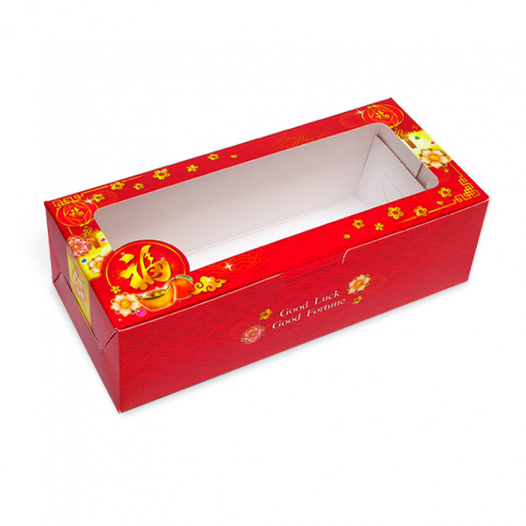 BK88W-008 กล่องท๊อฟฟี่เค้ก 8 x 18 x 5.5 ซม. ลายจีน  (20กล่อง)