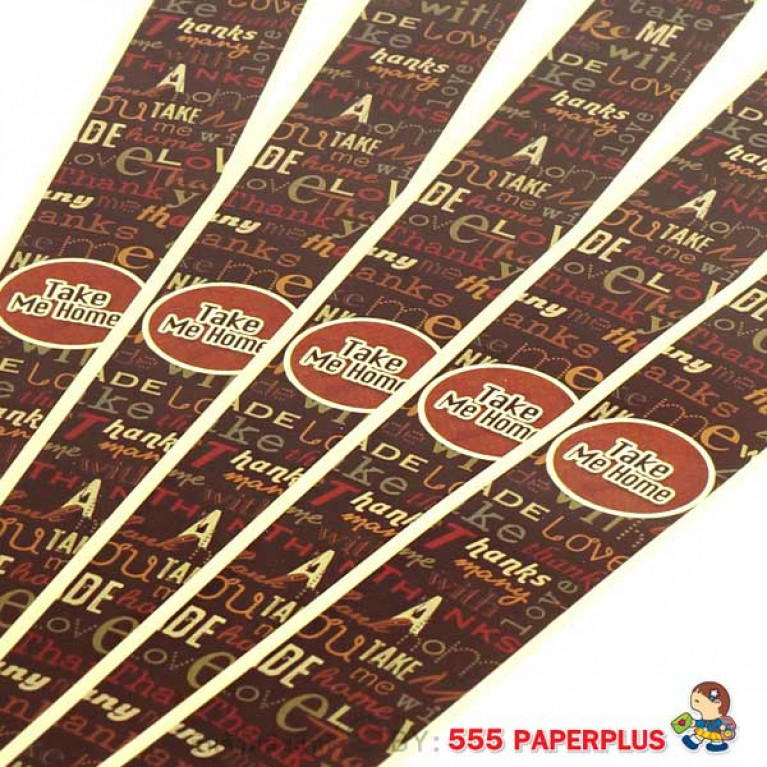 BP01-001 สายคาดกล่องขนม กว้าง  2.2 ยาว 31.3 ซม. (50เส้น)