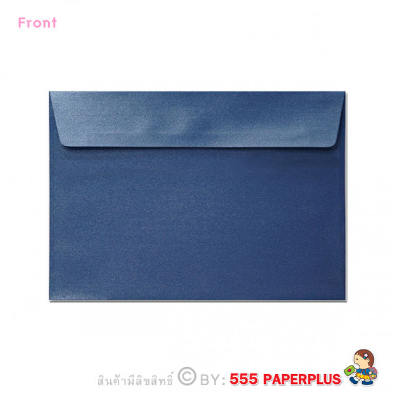 ซองใส่การ์ด No.C6-เมทัลลิค ฝาขนาน สีน้ำเงิน (50 ซอง) Code 12038
