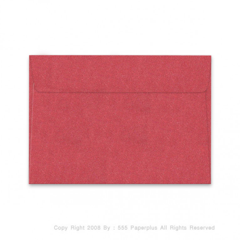 ซองใส่การ์ด No.C6-เมทัลลิค ฝาขนาน สีแดง (50 ซอง) Code 74277