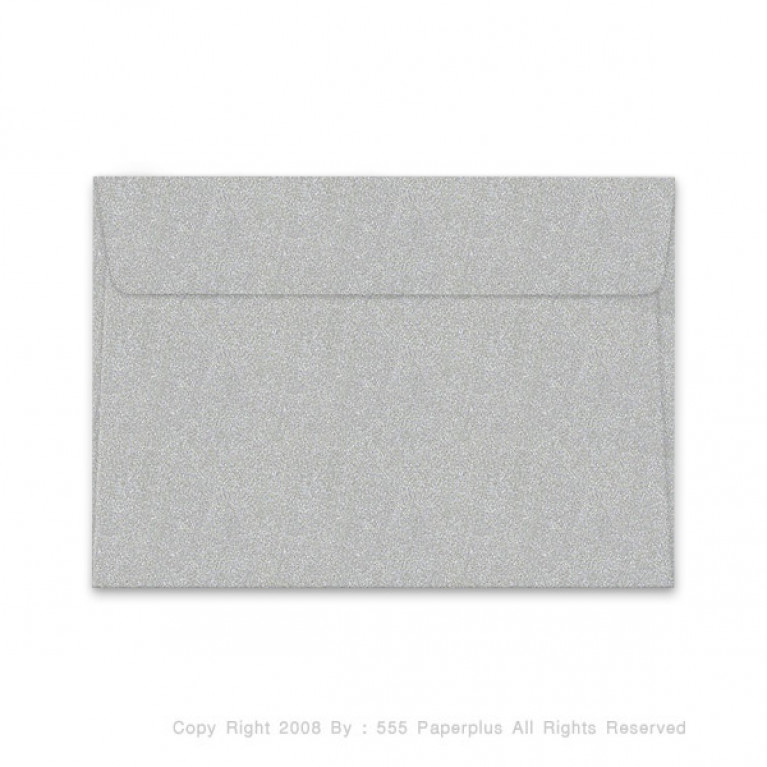 ซองใส่การ์ด No.C6-เมทัลลิค ฝาขนาน สีเงิน (50 ซอง) Code 74253