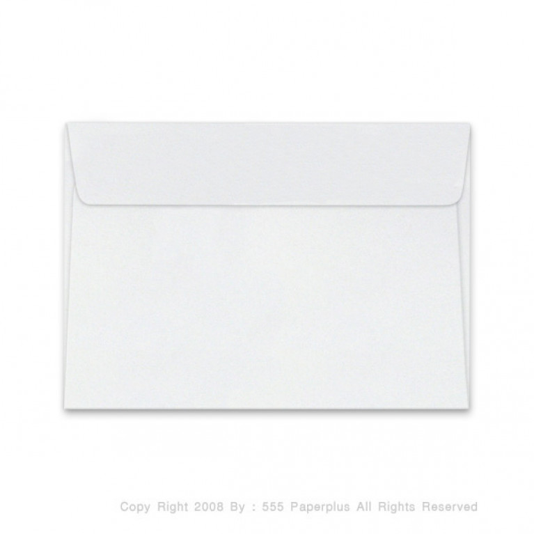 ซองใส่การ์ด No.C6-เมทัลลิค ฝาขนาน สีขาว (50 ซอง) Code 83446