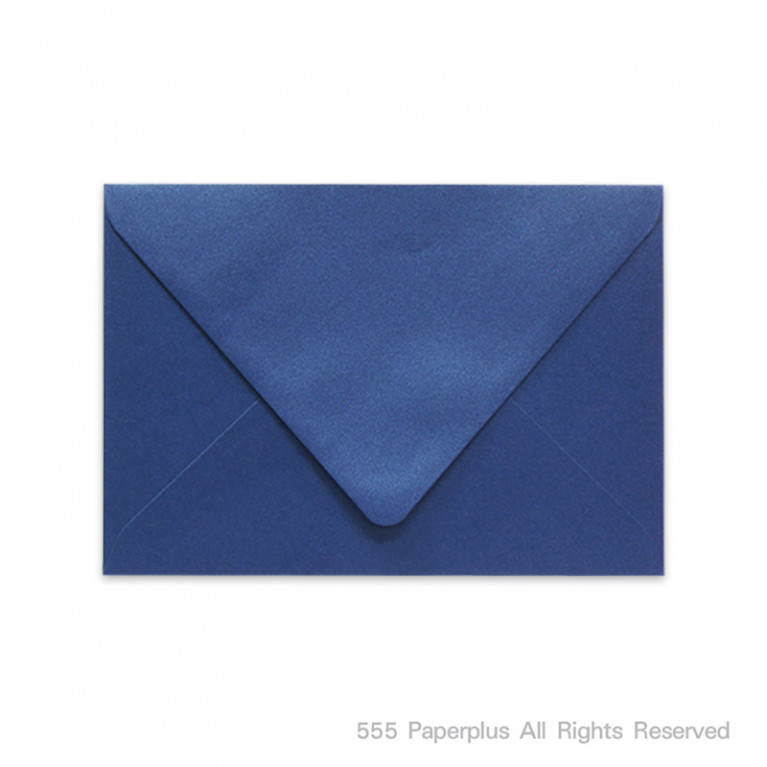 ซองใส่การ์ด No.4 1/4 x 6 1/4 -เมทัลลิค ฝายุโรป สีน้ำเงิน (50 ซอง) Code 26967
