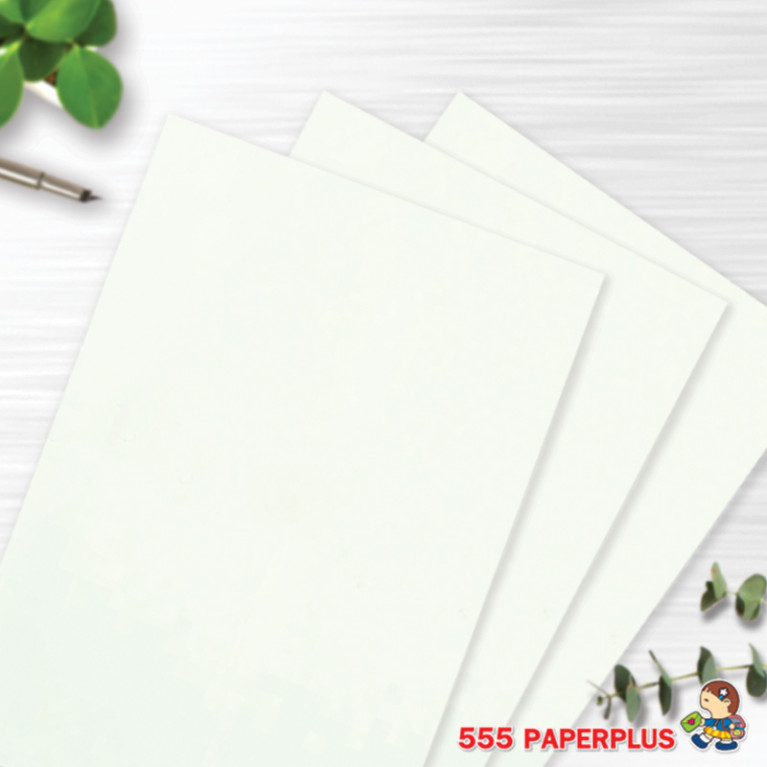 กระดาษปก A4 - กรีนการ์ด - สีขาวครีม - 200 แกรม (50 แผ่น) Code 26660