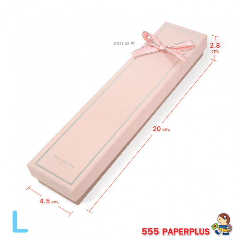 GD11-02-PI กล่องใส่ปากกา 3.9x19.2x2.5cm. สีชมพู (1กล่อง)