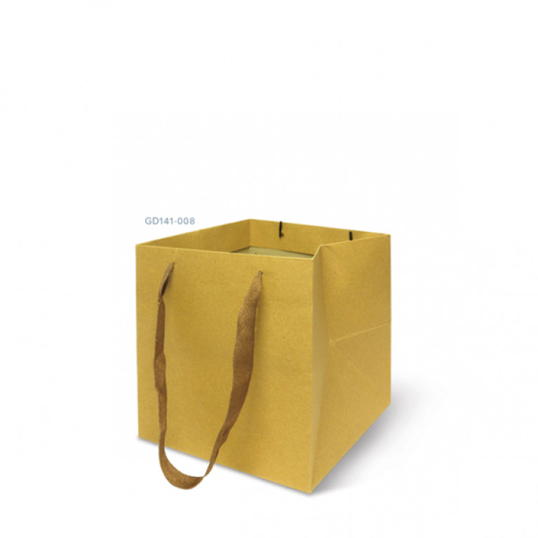 GD141-008 ถุงหิ้วคราฟท์-ถุงกระดาษ 20 x 20 x 20 ซม.