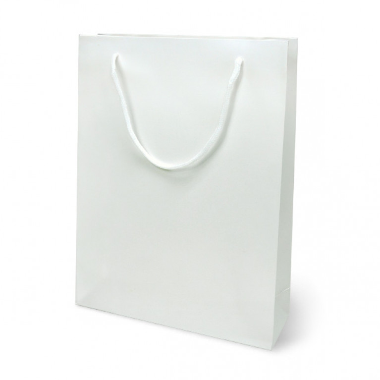 GD141-WH6 ถุงหิ้วขาว-ถุงกระดาษ 24x7.5x32 ซม.